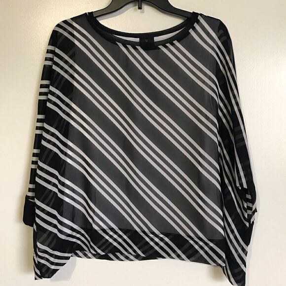 NWT Worthington Striped Blouse - Picture 2 of 7